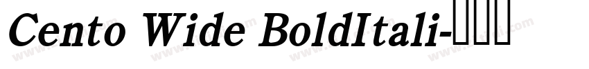 Cento Wide BoldItali字体转换